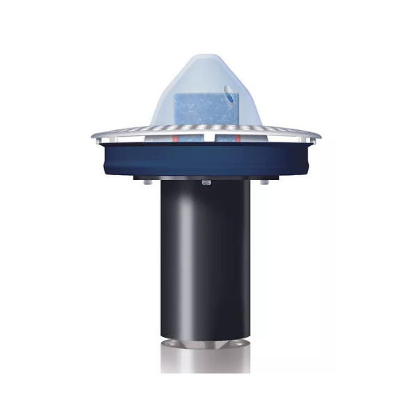 MB Active odour trap with transparent cap and blue integrated block