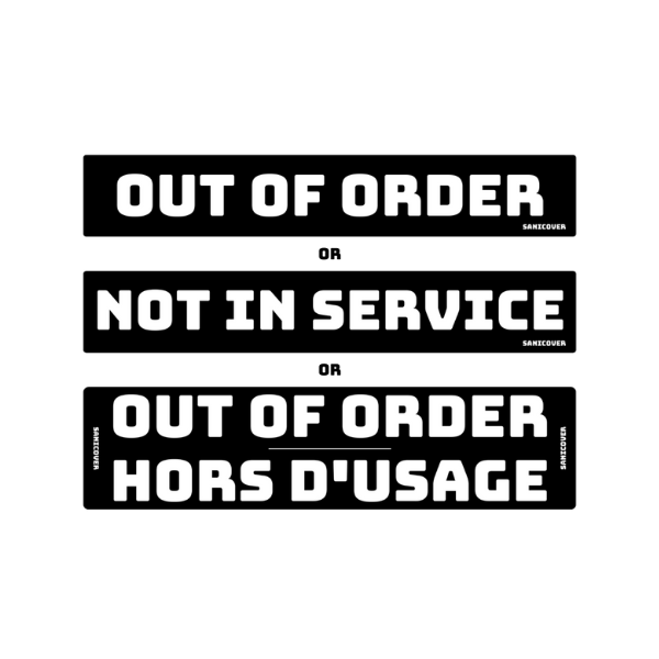 Not in service labels for fixture wraps